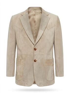 Brandon Colorado William Barry Vintage 70s Nubuck Western Blazer Made USA 40